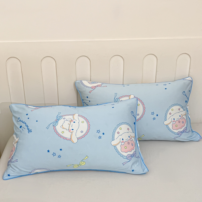 91家纺网 家纺一手货源 找家纺 暮思家居 2025新款正版授权三丽鸥A类牛奶针织棉夏被子被芯 针织棉-蓝色玉桂狗