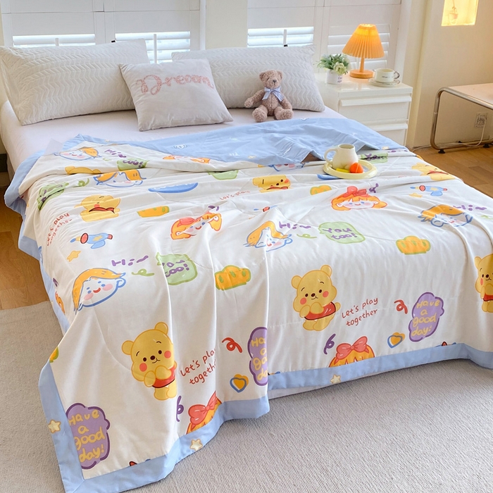 91家纺网 家纺一手货源 找家纺 （自己工厂 有网销大热款 网销帮推可合作优惠）2025新款全棉夏被空调被夏凉被纯棉夏季儿童棉花薄被子 可爱甜心