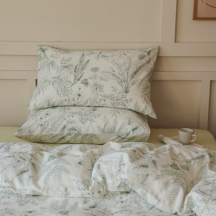 91家纺网 家纺一手货源 找家纺 棉眠 2025新款春夏花间牧歌田园系列四件套 仲夏雨夜