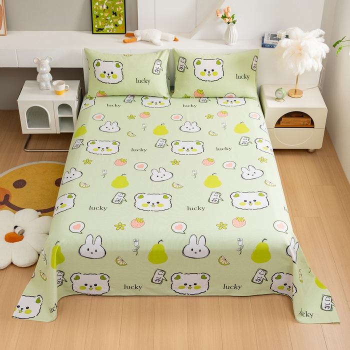 91家纺网 家纺一手货源 找家纺 2025新款老粗布床单老粗布凉席系列-凉席 萌宠乐园