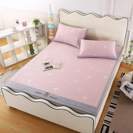 91家纺网 家纺一手货源 找家纺 （总）四川牛皮席 2025新款凉感丝凉豆豆席三件套