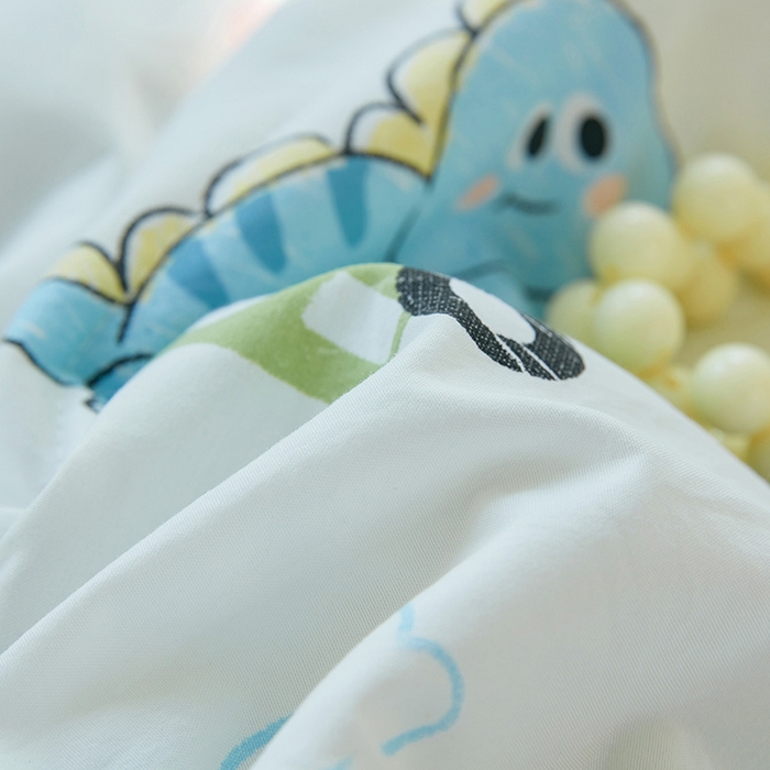 91家纺网 家纺一手货源 找家纺 梦恬佳 2025新款A类水洗皱皱棉夏凉被 恐龙乐园