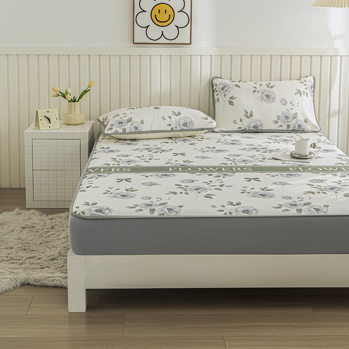 91家纺网 家纺一手货源 找家纺 （总）卢赛尔 2025新款凉感丝提花凉席床笠款