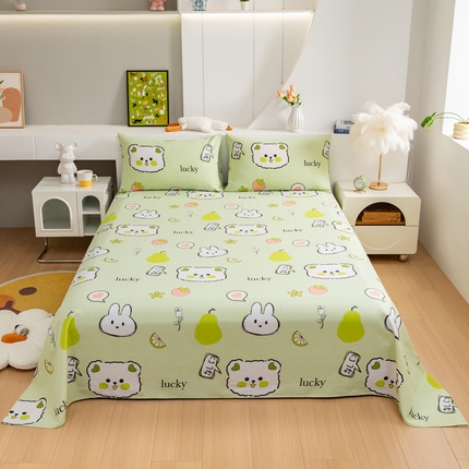 91家纺网 家纺一手货源 找家纺 2025新款老粗布床单老粗布凉席系列-凉席 萌宠乐园