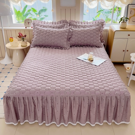 91家纺网 家纺一手货源 找家纺 （总）2025新款全棉夹棉床裙全棉床裙