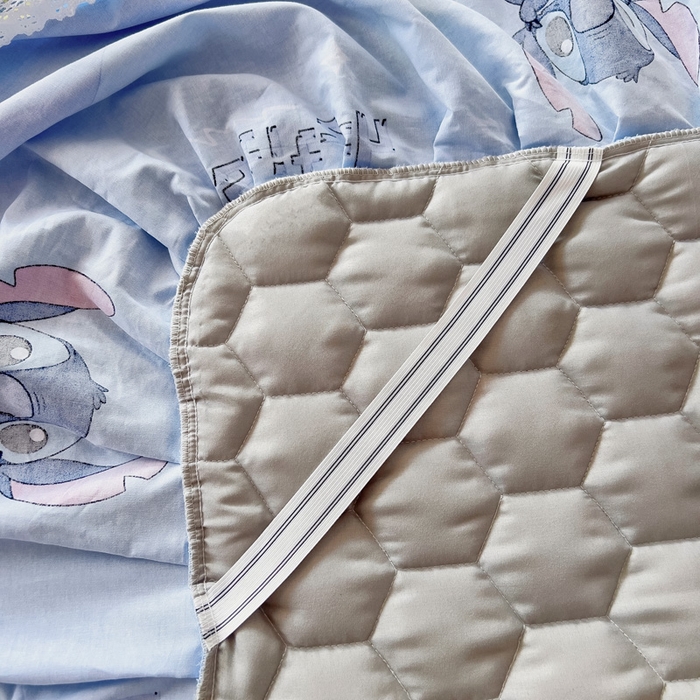 91家纺网 家纺一手货源 找家纺 2025新款全棉夹棉床裙 史迪仔