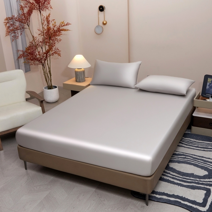 91家纺网 家纺一手货源 找家纺 梵克保罗 2025新款100支50双股全棉单品床笠 50双股-绅士灰