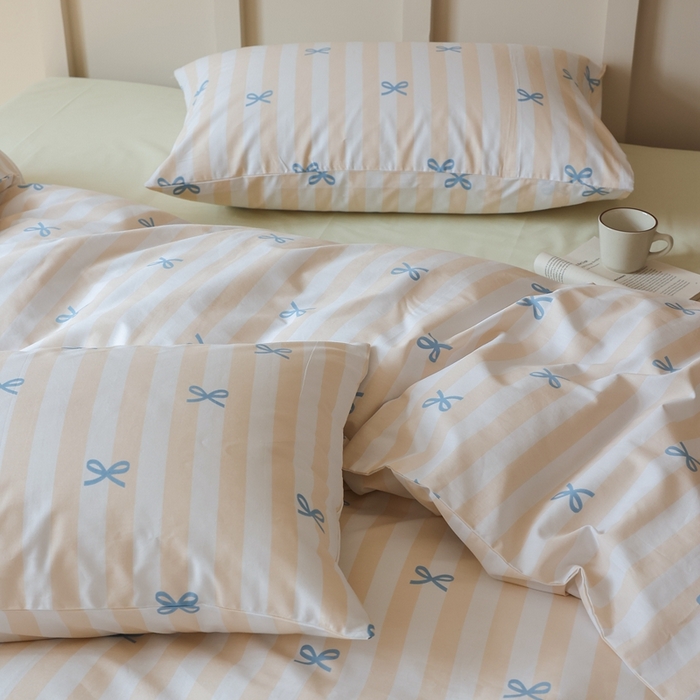 91家纺网 家纺一手货源 找家纺 棉眠 2025新款春夏花间牧歌田园系列四件套 萝莉点点