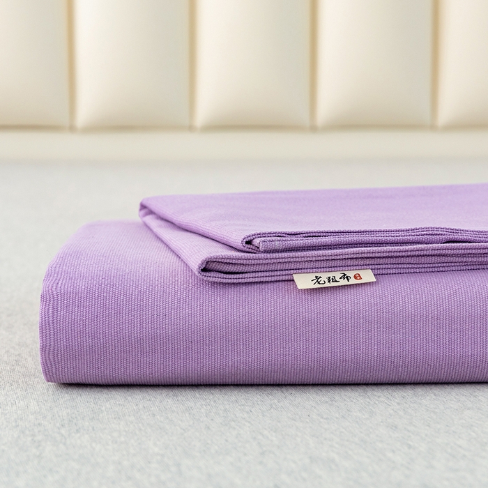 91家纺网 家纺一手货源 找家纺 2025新款老粗布床单老粗布凉席系列-凉席 典雅-紫