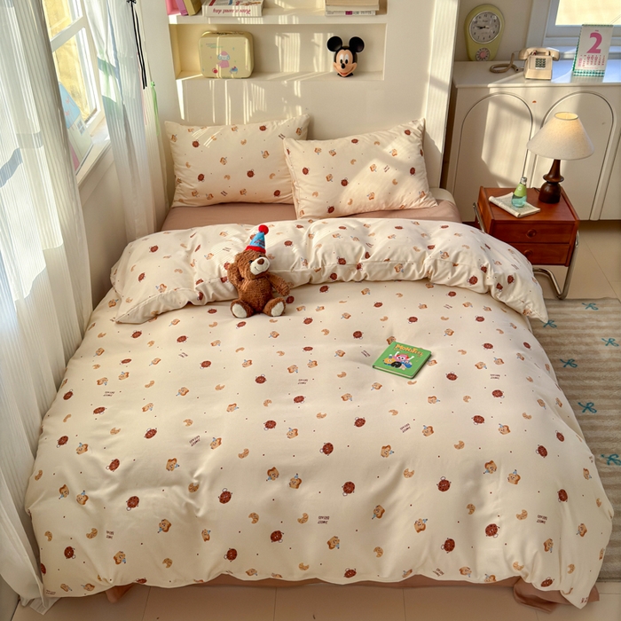 91家纺网 家纺一手货源 找家纺 （总）冕悠家纺 2025新款热款A类高克重针织双层纱四件套系列 （提供买家秀）