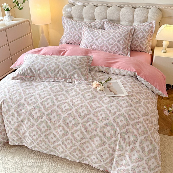 91家纺网 家纺一手货源 找家纺 幸嘉轩 2025新款全棉喷气加厚磨毛单被套 爱丽丝