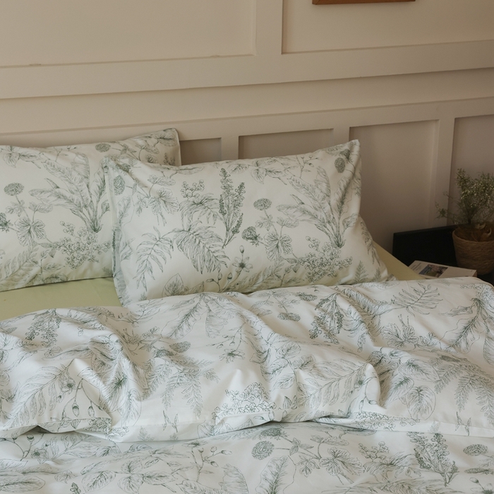 91家纺网 家纺一手货源 找家纺 棉眠 2025新款春夏花间牧歌田园系列四件套 仲夏雨夜