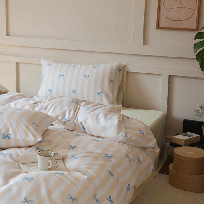 91家纺网 家纺一手货源 找家纺 棉眠 2025新款春夏花间牧歌田园系列四件套 萝莉点点