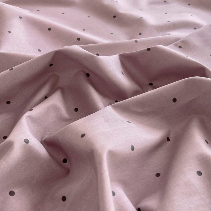 91家纺网 家纺一手货源 找家纺 2025新款全棉花边款床单 紫圆点