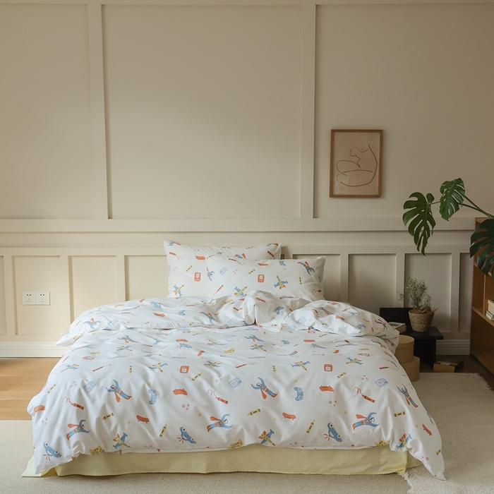 91家纺网 家纺一手货源 找家纺 棉眠 2025新款春夏花间牧歌田园系列四件套 苏普曼