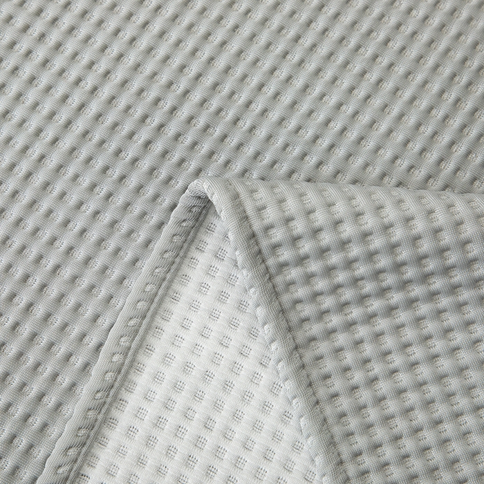 91家纺网 家纺一手货源 找家纺 沐沐家纺 2026新款冰豆豆华夫格沙发巾 灰色