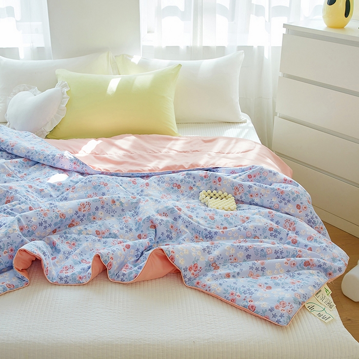 91家纺网 家纺一手货源 找家纺 梦恬佳 2025新款A类水洗皱皱棉夏凉被 甜蜜寄语