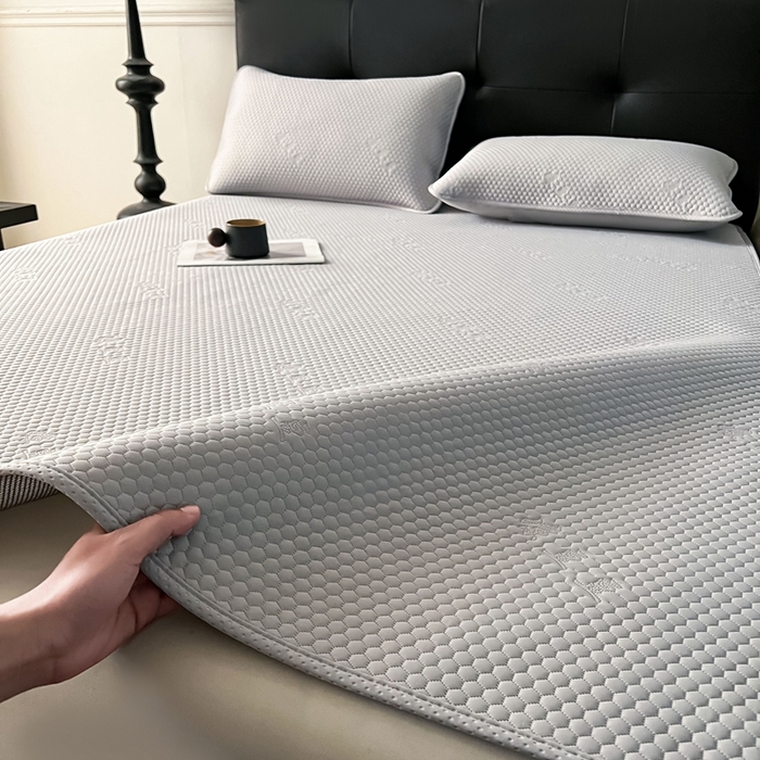 91家纺网 家纺一手货源 找家纺 好艺佳毛毯 2025新款3D凉豆豆凉席凉感软席空调席三件套单件学生宿舍 凉豆豆-高级灰