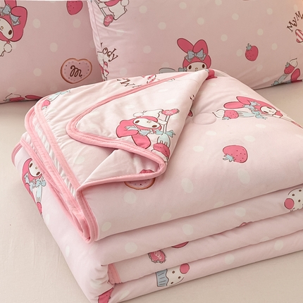 暮思家居 2025新款正版授权三丽鸥A类牛奶针织棉夏被子被芯 针织棉-波点美乐蒂