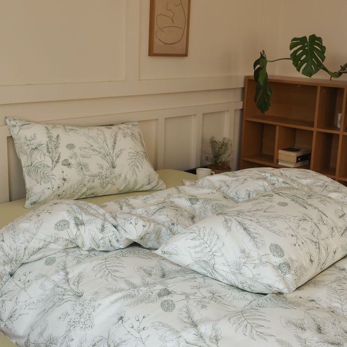 91家纺网 家纺一手货源 找家纺 棉眠 2025新款春夏花间牧歌田园系列四件套 仲夏雨夜