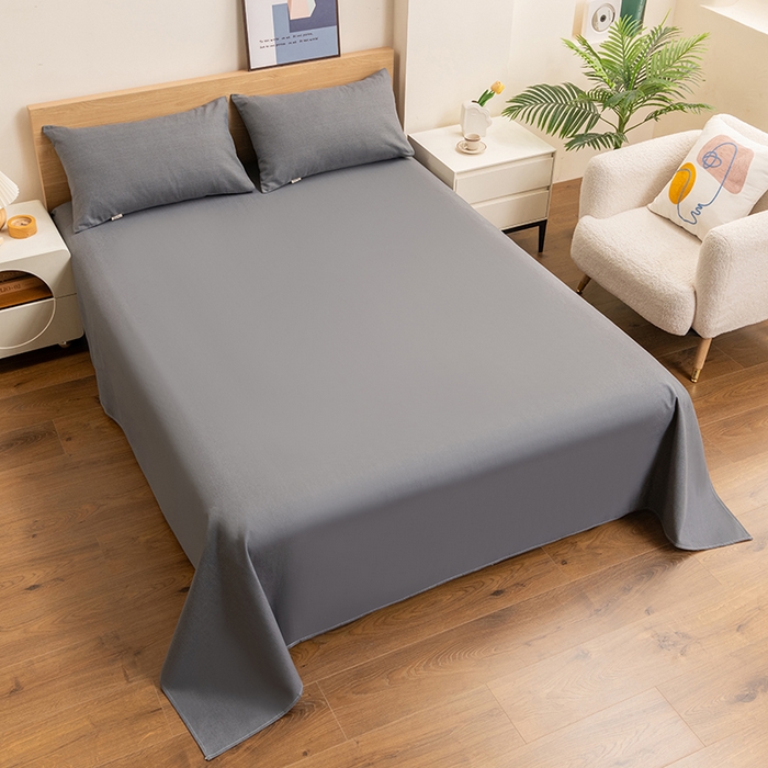 91家纺网 家纺一手货源 找家纺 2025新款老粗布床单老粗布凉席系列-凉席 深灰