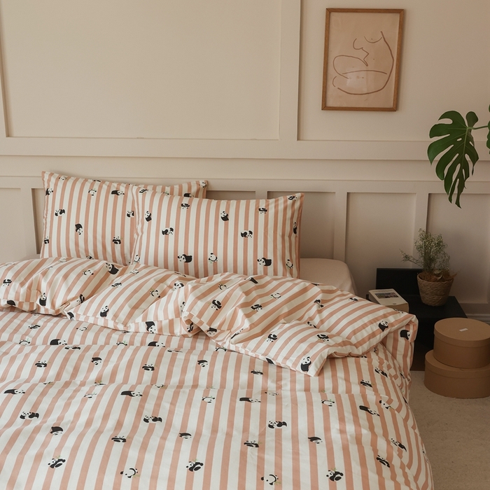 91家纺网 家纺一手货源 找家纺 棉眠 2025新款春夏花间牧歌田园系列四件套 胖达