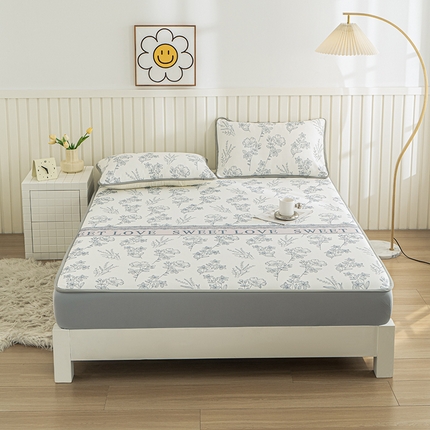  卢赛尔2025新款凉感丝提花凉席床笠款 格雾