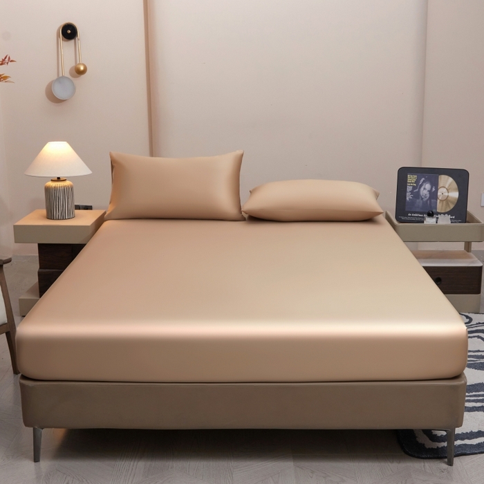 91家纺网 家纺一手货源 找家纺 梵克保罗 2025新款100支50双股全棉单品床笠 50双股-香槟金