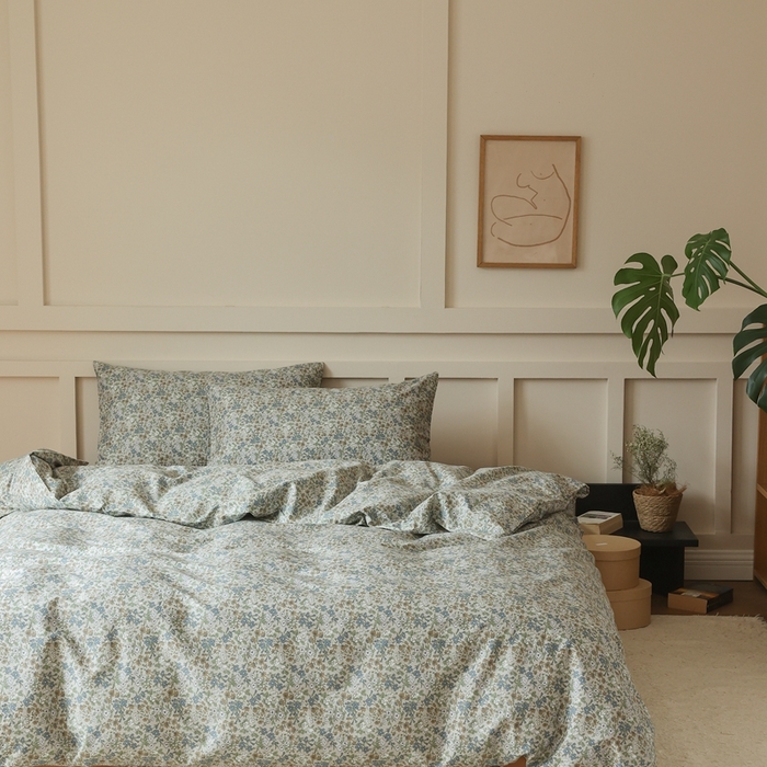 91家纺网 家纺一手货源 找家纺 棉眠 2025新款春夏花间牧歌田园系列四件套 霜降