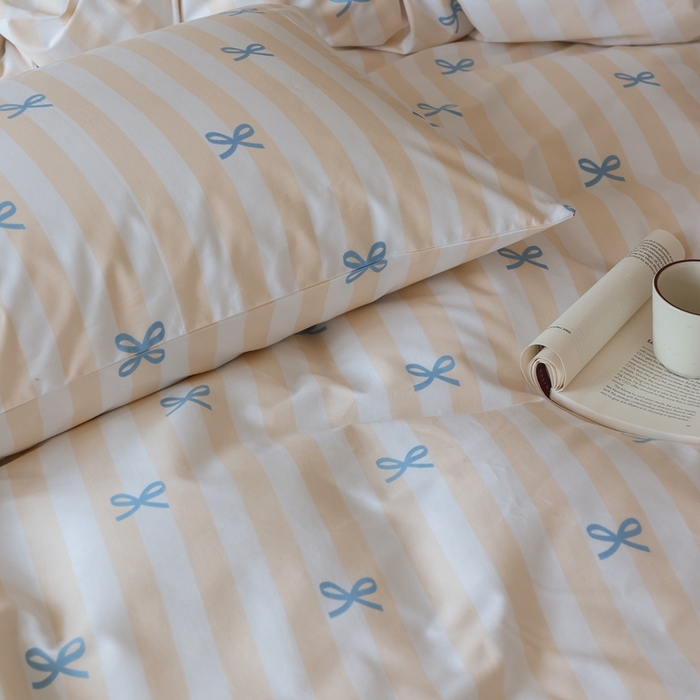 91家纺网 家纺一手货源 找家纺 棉眠 2025新款春夏花间牧歌田园系列四件套 萝莉点点