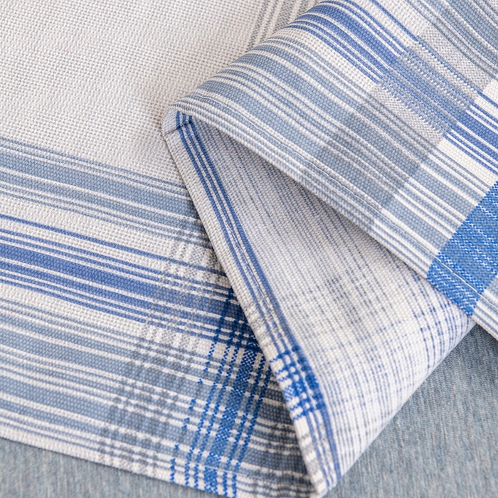 91家纺网 家纺一手货源 找家纺 2025新款老粗布床单老粗布凉席三件套系列-床单 格韵-蓝