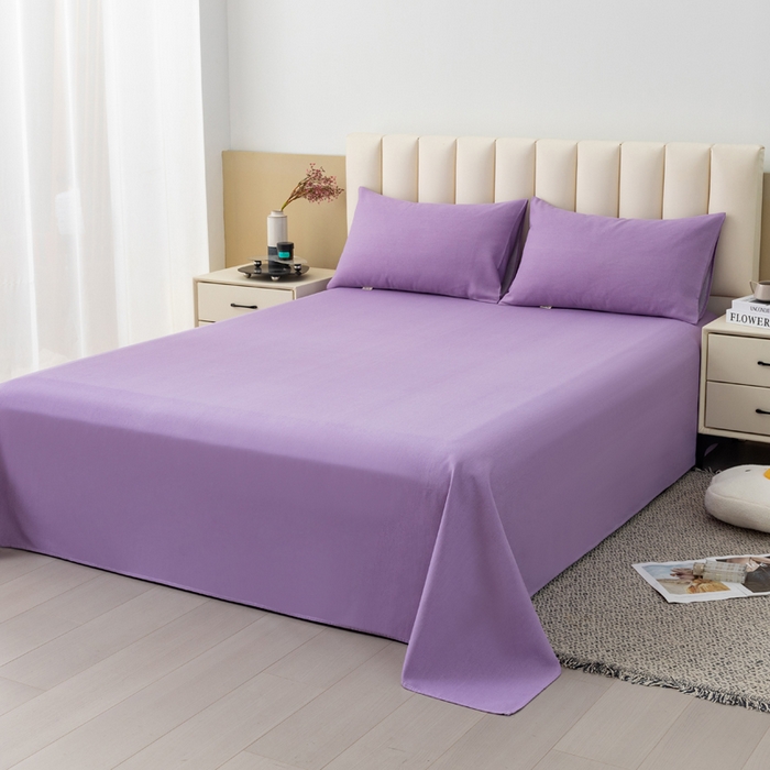 91家纺网 家纺一手货源 找家纺 2025新款老粗布床单老粗布凉席系列-凉席 典雅-紫