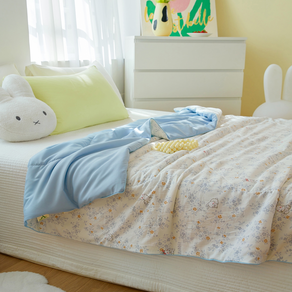 91家纺网 家纺一手货源 找家纺 （总）梦恬佳 2025新款A类水洗皱皱棉夏凉被