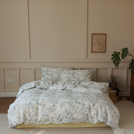 91家纺网 家纺一手货源 找家纺 （总）棉眠 2025新款春夏花间牧歌田园系列四件套