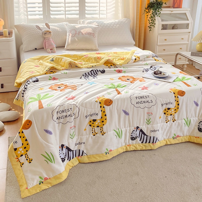 91家纺网 家纺一手货源 找家纺 （自己工厂 有网销大热款 网销帮推可合作优惠）2025新款全棉夏被空调被夏凉被纯棉夏季儿童棉花薄被子 欢乐谷