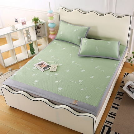 四川牛皮席 2025新款凉感丝凉豆豆席三件套 4