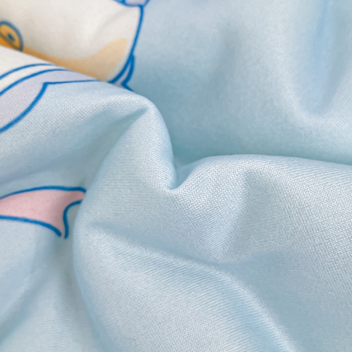 91家纺网 家纺一手货源 找家纺 暮思家居 2025新款正版授权三丽鸥A类牛奶针织棉夏被子被芯 针织棉-蓝色玉桂狗