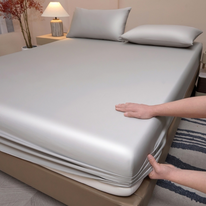 91家纺网 家纺一手货源 找家纺 梵克保罗 2025新款100支50双股全棉单品枕套 50双股-绅士灰