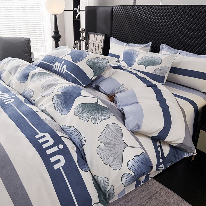 91家纺网 家纺一手货源 找家纺 爱诗诺2025加厚生态棉磨毛四件套高克重植物羊绒四件套大量现货杏叶声声