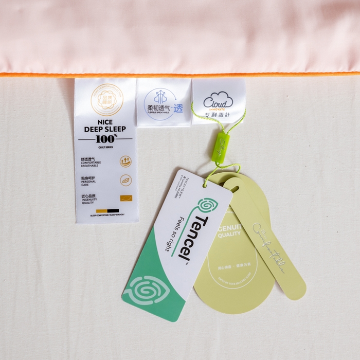 91家纺网 家纺一手货源 找家纺 眠多宝 2025新款奥地利兰精天丝刺绣夏被空调被 晴粉