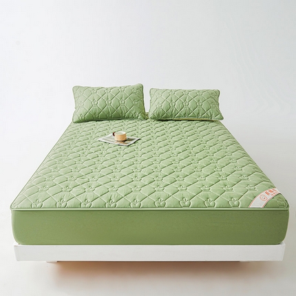 91家纺网 家纺一手货源 找家纺 （总）伊人坊 2025新款全棉纯棉大豆夹棉床护垫-皇冠系列（不防水款）