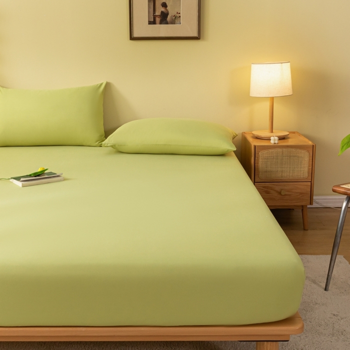 91家纺网 家纺一手货源 找家纺 （总）梵克保罗 2025新款简约纯色亲肤磨毛床笠