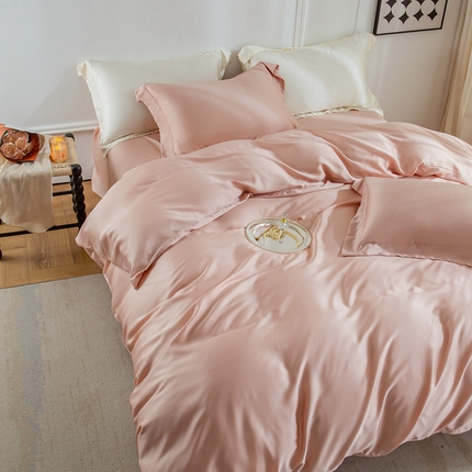 121  2025新款60s支进口兰精天丝四件套-秋风QIUFENG系列（场景三） 蜜裸粉