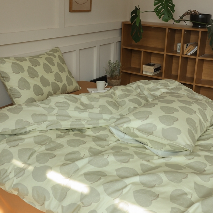 91家纺网 家纺一手货源 找家纺 棉眠 2025新款春夏花间牧歌田园系列四件套 绿影琼枝