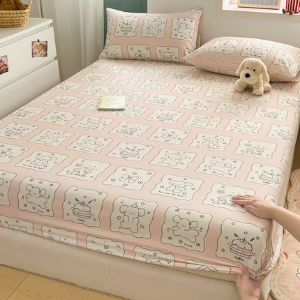寻米 2025新款A类全棉印花床笠系列 狗狗派对