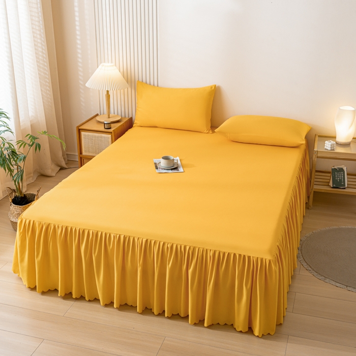 91家纺网 家纺一手货源 找家纺 （总）梵克保罗 2025新款亲肤磨毛舒适柔软纯色Q系列床裙