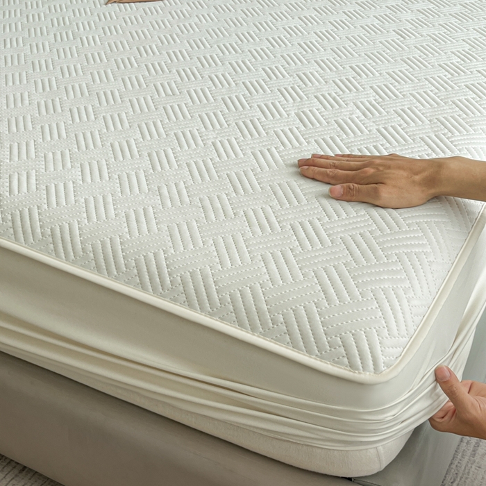 91家纺网 家纺一手货源 找家纺 （总）梵克保罗 2025新款凉感丝床笠饼干系列凉席枕套