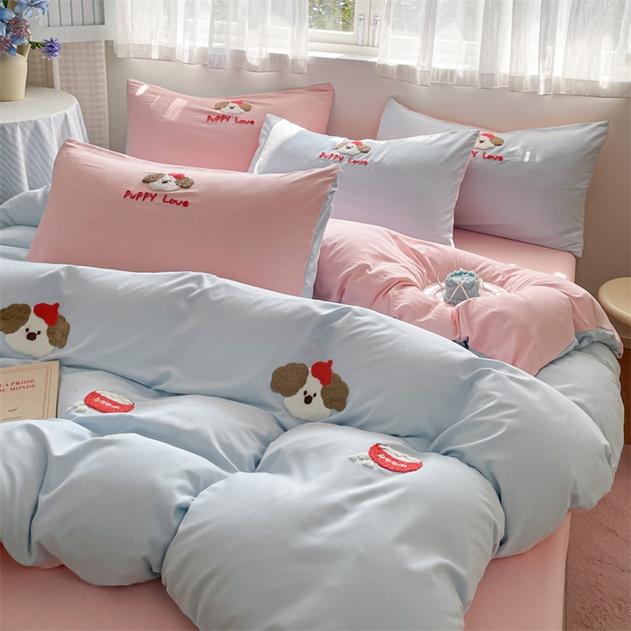 91家纺网 家纺一手货源 找家纺 （总）星座家纺 2025新款水洗棉毛巾绣四件套