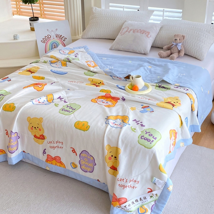 91家纺网 家纺一手货源 找家纺 （自己工厂 有网销大热款 网销帮推可合作优惠）2025新款全棉夏被空调被夏凉被纯棉夏季儿童棉花薄被子 可爱甜心