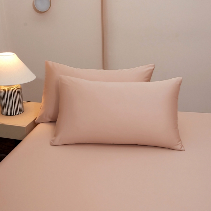 91家纺网 家纺一手货源 找家纺 梵克保罗 2025新款100支50双股全棉单品床笠 50 双股-灰灰粉